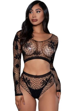 Crop Top Vücut Çorabı