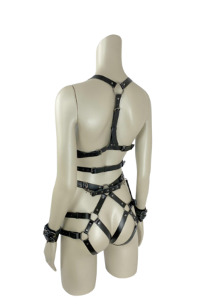 Genuine Leather Body Harness, Garter, Handcuffs & Connectors
