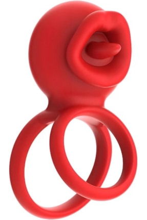 G-Noktası Uyarımlı Döner Haraketli Dilli Titreşimli Penis Halkası