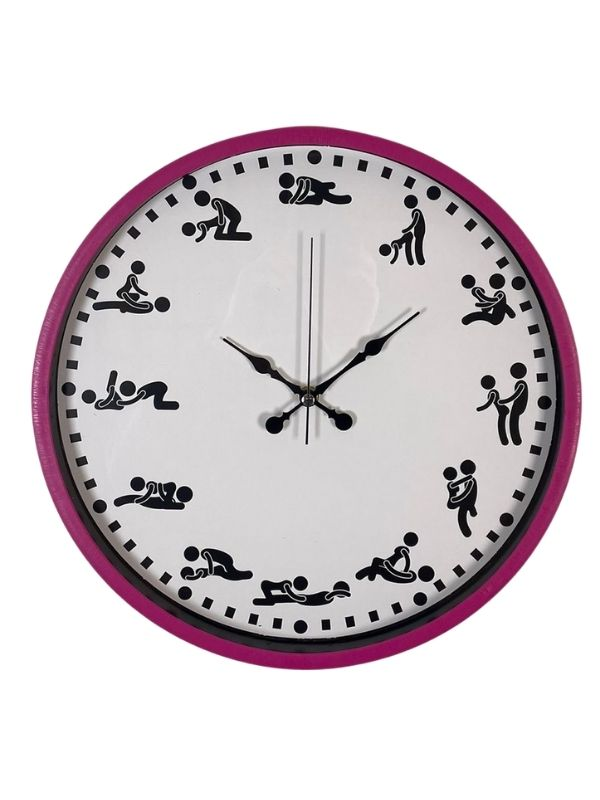 Kamasutra Themed (Position-Based) Wall Clock Pink