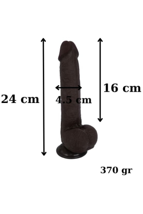 Ultra Gerçekçi 24 cm Brown Kıkırdaklı Dildo
