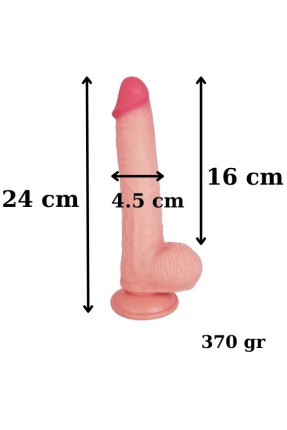 Ultra Kıkırdaklı Gerçekçi Dildo 24 Cm
