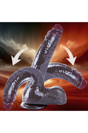 26 cm Black Giant XXL Gerçekçi Silikon Dildo – Güçlü Vakum Tabanlı, Kalın ve Esnek Tasarım