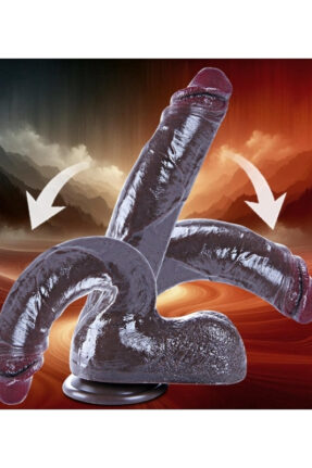 26 cm Black Giant XXL Realistic Silicone Dildo – Strong Vacuum Base, Thick and Flexible Design