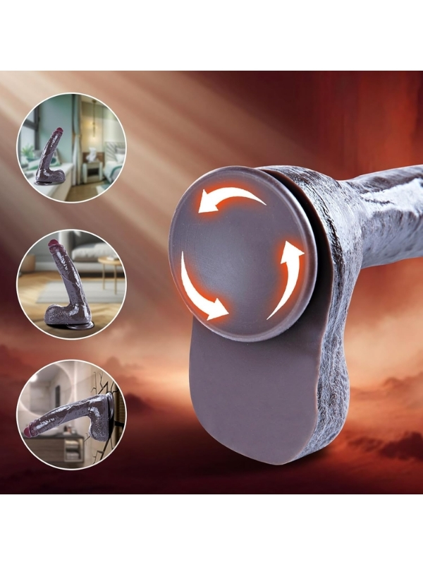 26 cm Black Giant XXL Gerçekçi Silikon Dildo – Güçlü Vakum Tabanlı, Kalın ve Esnek Tasarım - Görsel 5