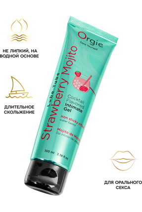 Orgie Lube Tube Cocktail Strawberry Mojito – Çilek Mojito Aromalı Kayganlaştırıcı Jel 100 ml