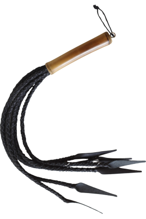 Bamboo Handle Braided Flogger Leather Whip