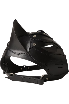 Dusk Hunter Genuine Leather Cat Mask