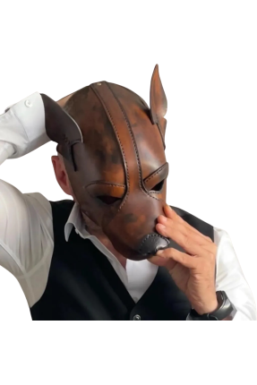 Pup Play Boxer Leather Dog Mask