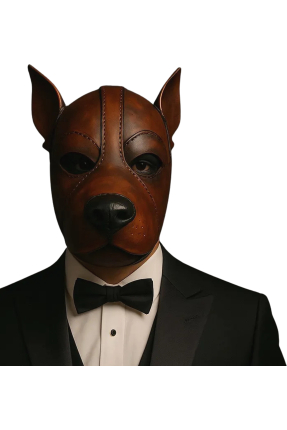 Pup Play Boxer Leather Dog Mask