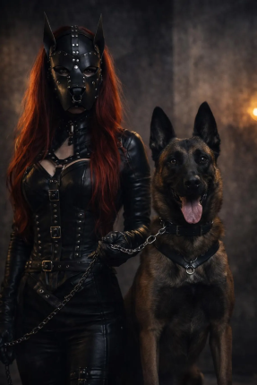 Guard Leather Dog Mask