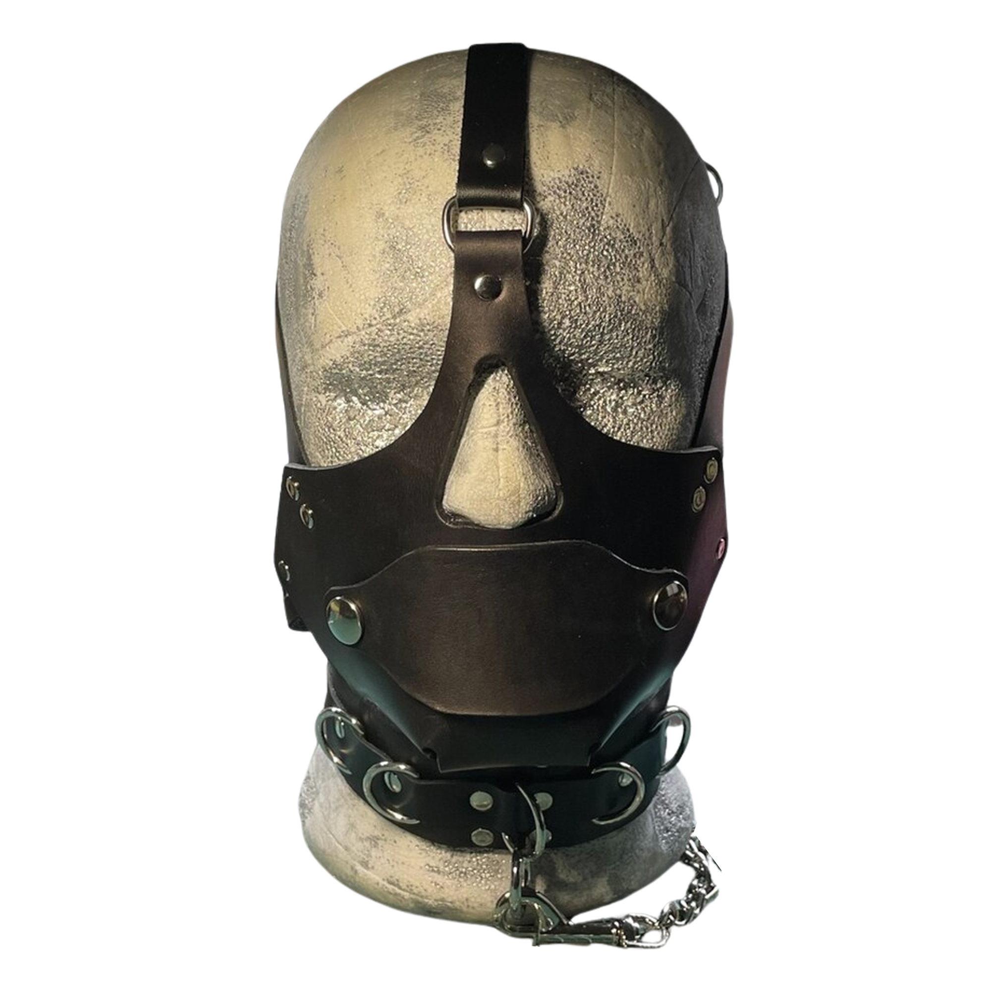 Hakiki Deri BDSM Muzzle Face Harness