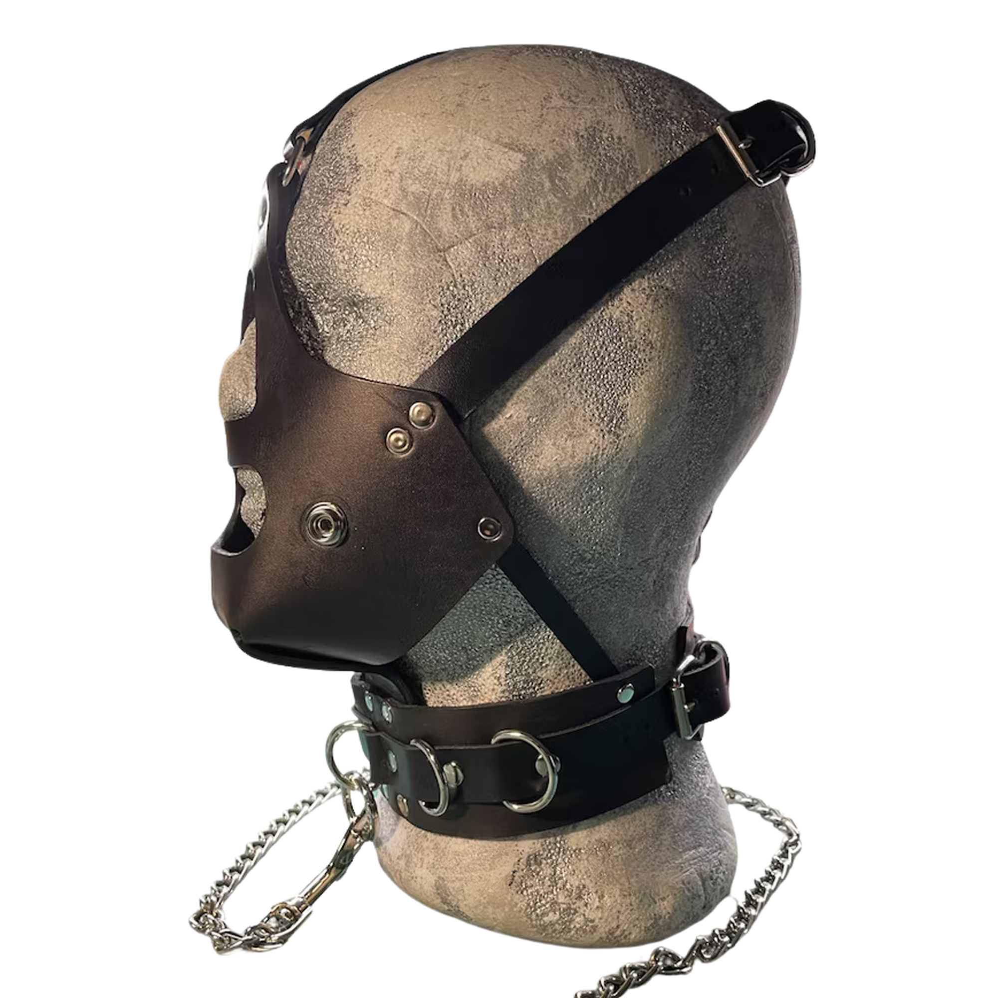Hakiki Deri BDSM Muzzle Face Harness - Image 3