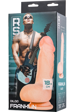 RealStick Elite Oliver Dildo, TPR, Transparent, 18.5 cm