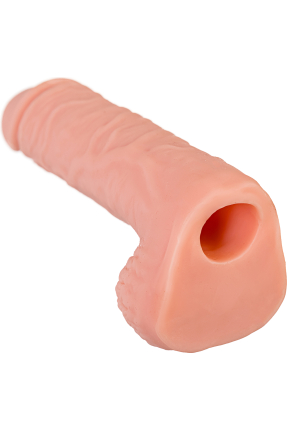 XLover by TOYFA Penis Kılıfı – Boyut Artırıcı, Skrotumlu, TPE, Ten Rengi, 16 cm