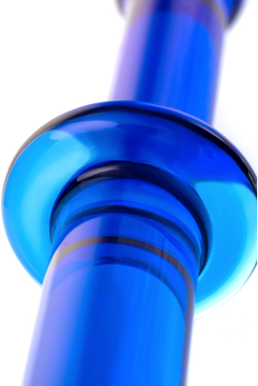 Double-sided Sexus Glass, glass dildo, blue, 25 cm