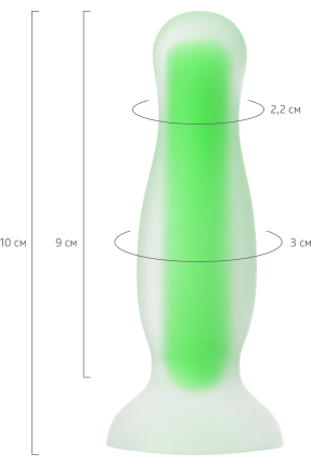 Victor Glow Anal Plug, 10 cm