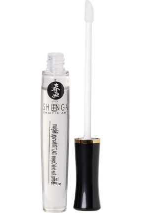 Shunga "Divine Delight" lip gloss, icy fire effect, strawberry and champagne, 10 ml
