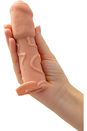 Penis Kılıfı – Boyut Artırıcı, TPE, Ten Rengi, 16 cm
