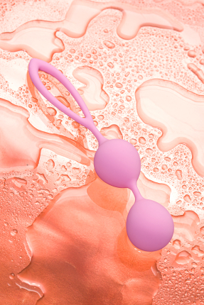 Eromantica Lotus vaginal balls, silicone, pink, 17 cm