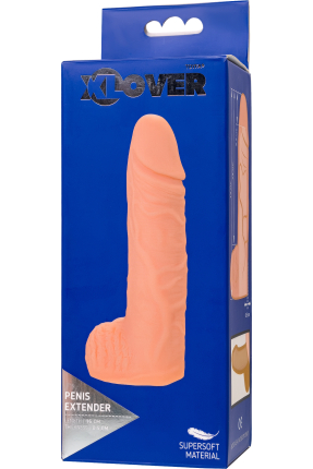 XLover by TOYFA Penis Kılıfı – Boyut Artırıcı, Skrotumlu, TPE, Ten Rengi, 16 cm