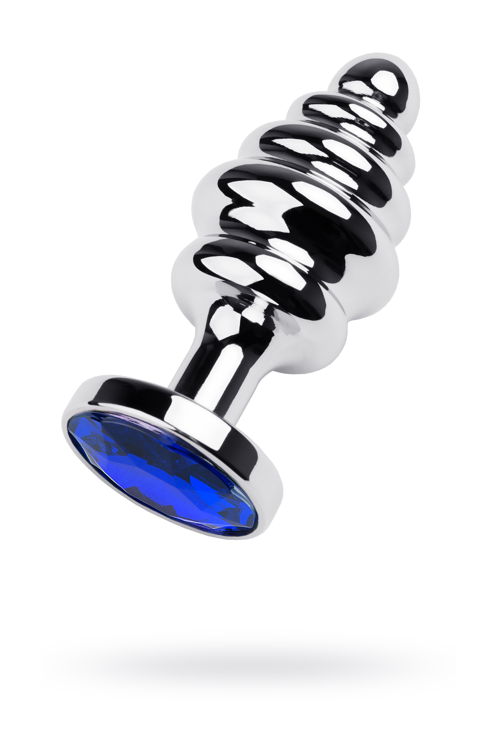 Metal by TOYFA Anal Plug, Metal, gümüş, mavi kristalli, 7,2 cm, Ø 4 cm, 130 g 1 Metal by TOYFA Anal Plug