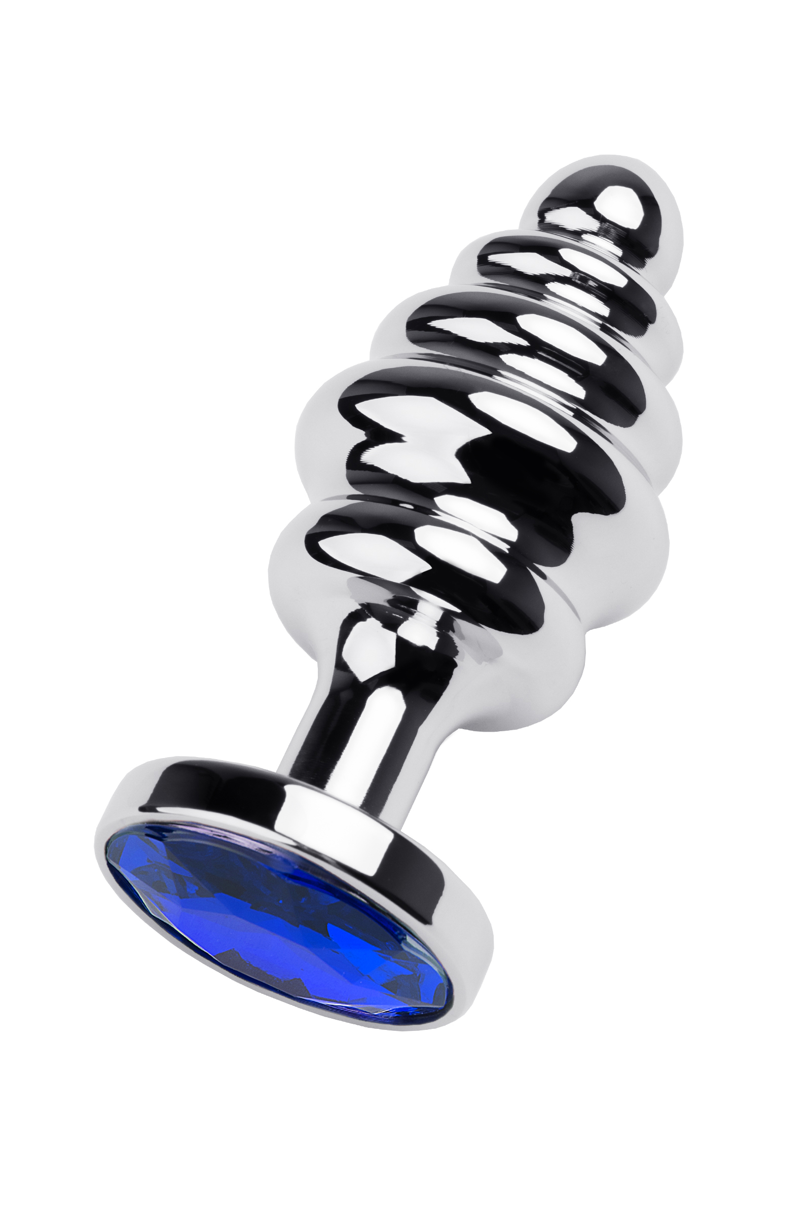Metal by TOYFA Anal Plug, Metal, gümüş, mavi kristalli, 7,2 cm, Ø 4 cm, 130 g 2 Metal