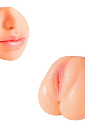 XOXO 3-Inlet Realistic Masturbator 550 g – TPE, Light Skin, Ultra Natural Texture