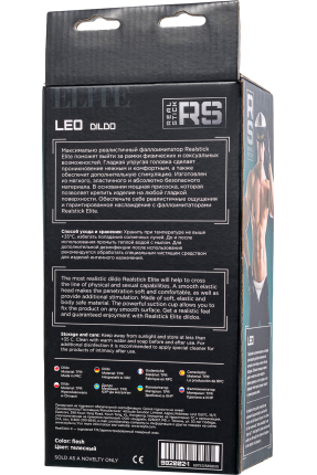 RealStick Elite Leo Dildo Realistic, TPR, Nude, 20 cm