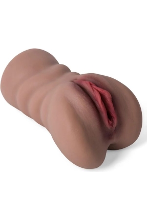 XOXO 2 Girişli Realistik Mastürbatör 700 g – TPE, Esmer Ten (Brown), 17,5 cm,
