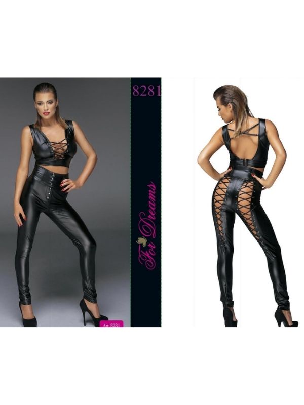 Wetlook Bağcıklı Pantolon 5 Wetlook Bağcıklı Pantolon görsel 5