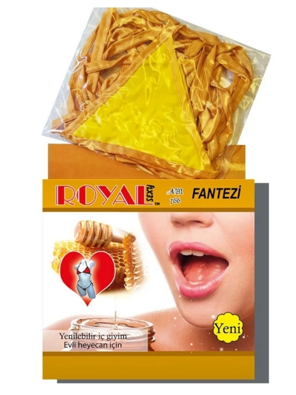 Royal Yenilebilir Tanga Sütyen Bal Aromalı 1 Royal Edible Thong Bra Honey Flavored