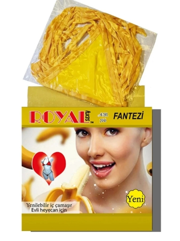 Royal Yenilebilir Tanga Sütyen Muz Aromalı 1 Royal Yenilebilir Tanga Sütyen Muz Aromalı görsel 1