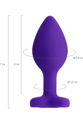 Diamond Heart Anal Plug 7 cm