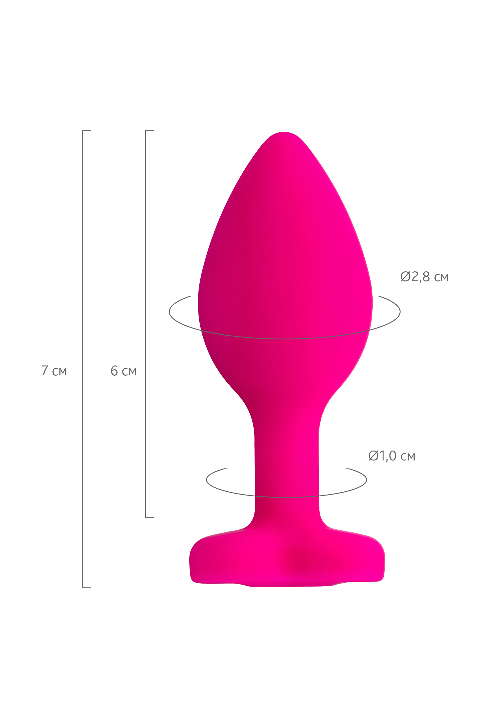 ToDo by Toyfa Diamond Heart Anal Plug, silikon, pembe, 7 cm, Ø 2 cm, 18 g 11 18 g