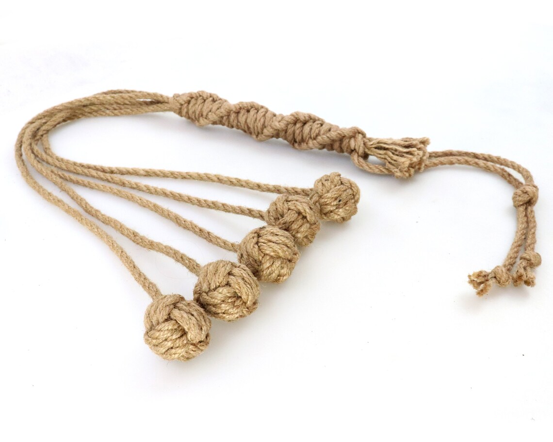 Jute Monkey Fist Flogger 3 Jute Monkey Fist Flogger - Görsel 2