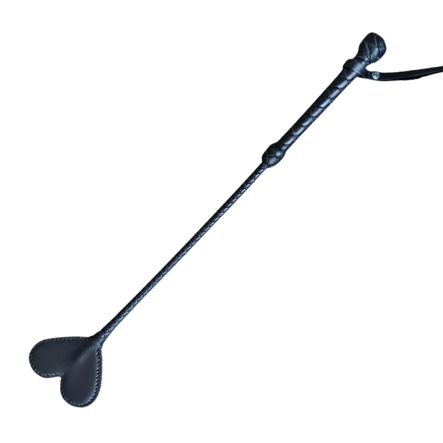 Kalp Uçlu El Yapımı Hakiki Deri Riding Crop 1 Kalp Uçlu El Yapımı Hakiki Deri Riding Crop
