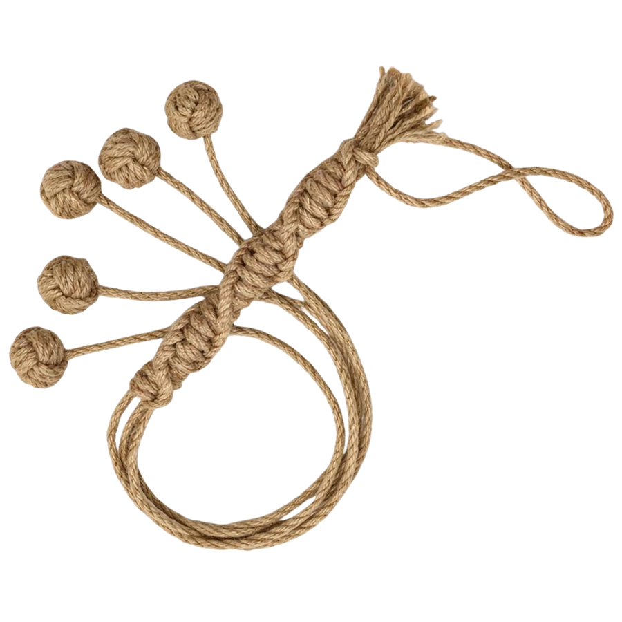 Jute Monkey Fist Flogger 1 Jute Monkey Fist Flogger