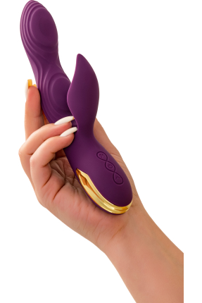 L'Eroina Octar Çift Motorlu Rabbit Vibratör - 24,5 cm