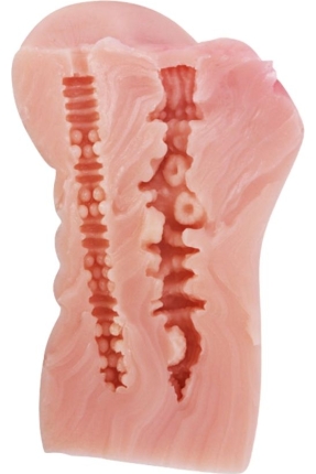 XOXO 2-Inlet Realistic Masturbator 700 g – TPE, Flesh, 17.5 cm, 700 g